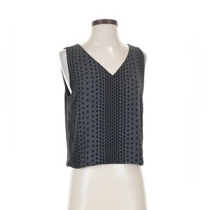 Babaton- Sleeveless V-Neck Polka Dot Crop Top - Black